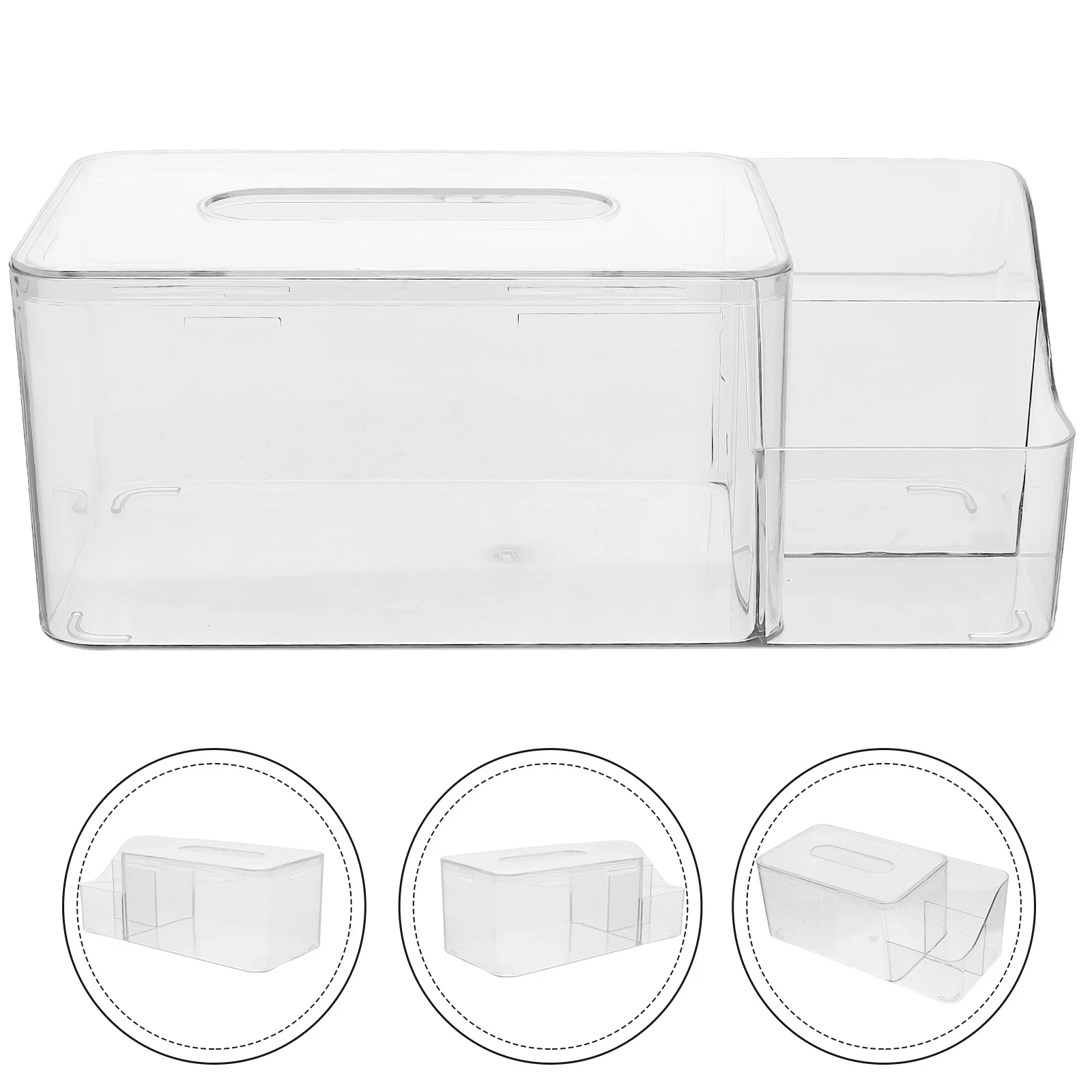 

Multifunctional Tissue Box Holder Rectangular Napkin Dispenser Smooth No Burrs For Home Bathroom Office Car Desktop