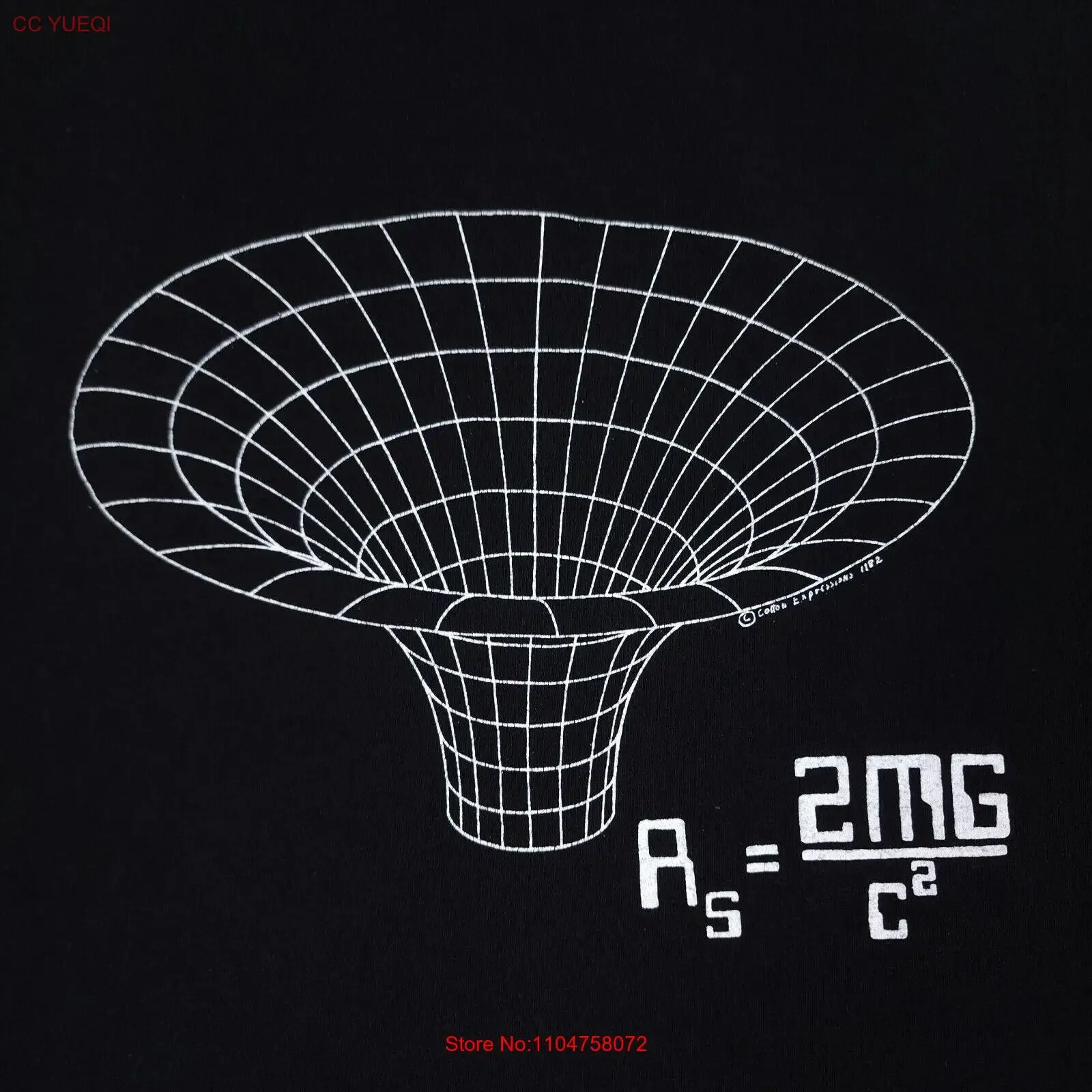 Camiseta Vintage con agujero negro, talla 2XL, Dios dijo, había luz, 1982, XXL, vintage, lavada, Unisex, versátil, estirada, informal