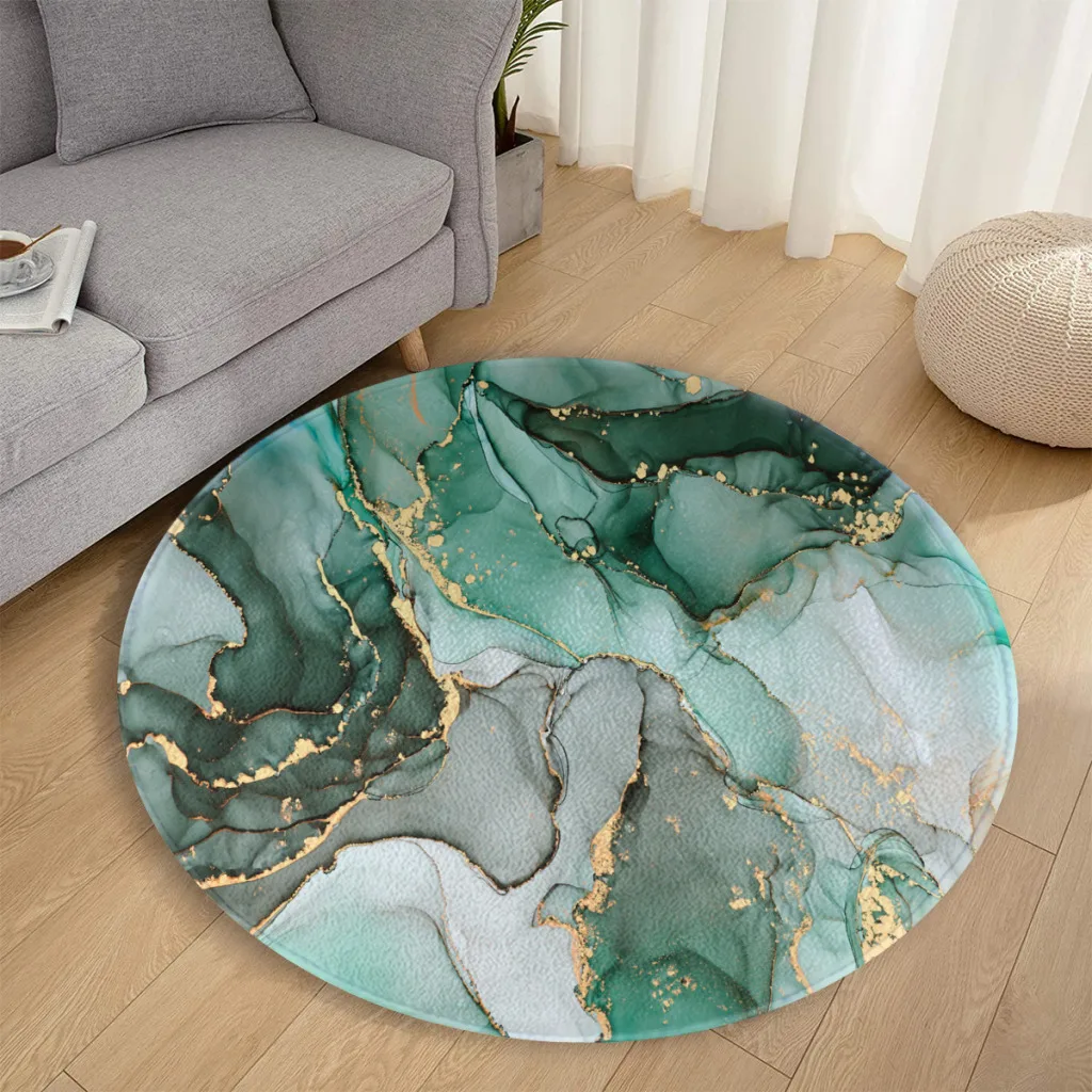 Circular Carpet with Artistic Texture for Girls, Floor Mat, Doormat Decor, Bedroom and Living Room, Carpet for Children