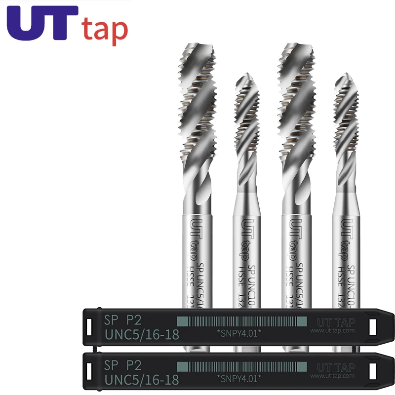 UT TAP HSSE JIS Spiral Fluted Tap White/TIN/TC50/TICN UNC/UNF/UNS 9/16~7/8 1-8 Machine Screw Thread Tap For Blind Hole Tapping