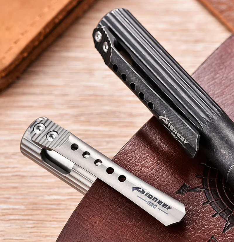Imagem -02 - Portátil Titanium Bolt Descompressão Assinatura Pen Colorido Auto-defesa Edc Tactical Pen Pioneer Personaliza Novo