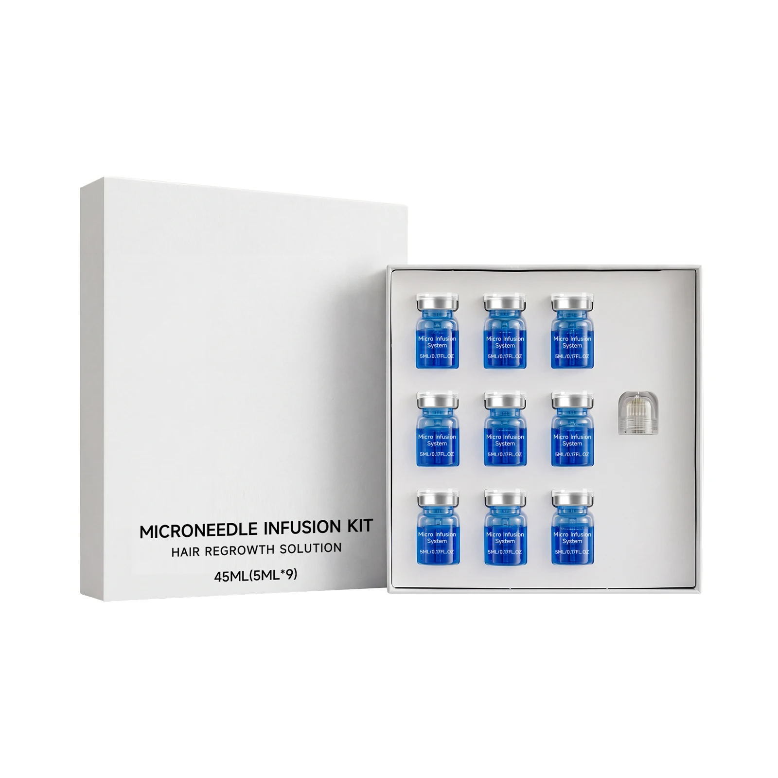 Microneedle Infusion Hair Regrowth Solution Kit, Scalp Serum Set, Gentle Moisturizing Essence, Nourish & Smooth Hair