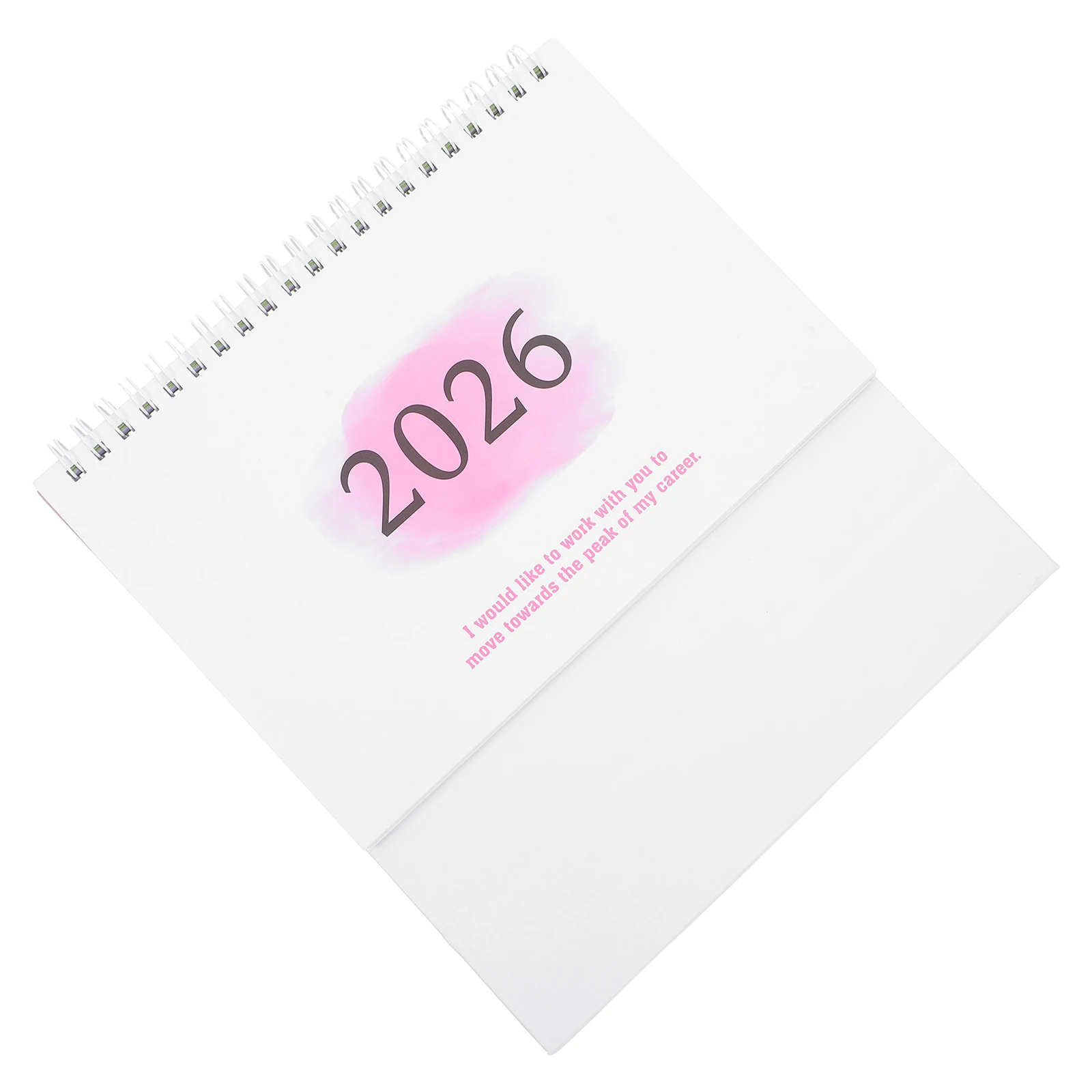 Calendario de escritorio 2026, compacto, rosa, pequeño, con tapa de pie para planificación diaria, organizador de programación, decoración de mesa para el hogar y la Oficina