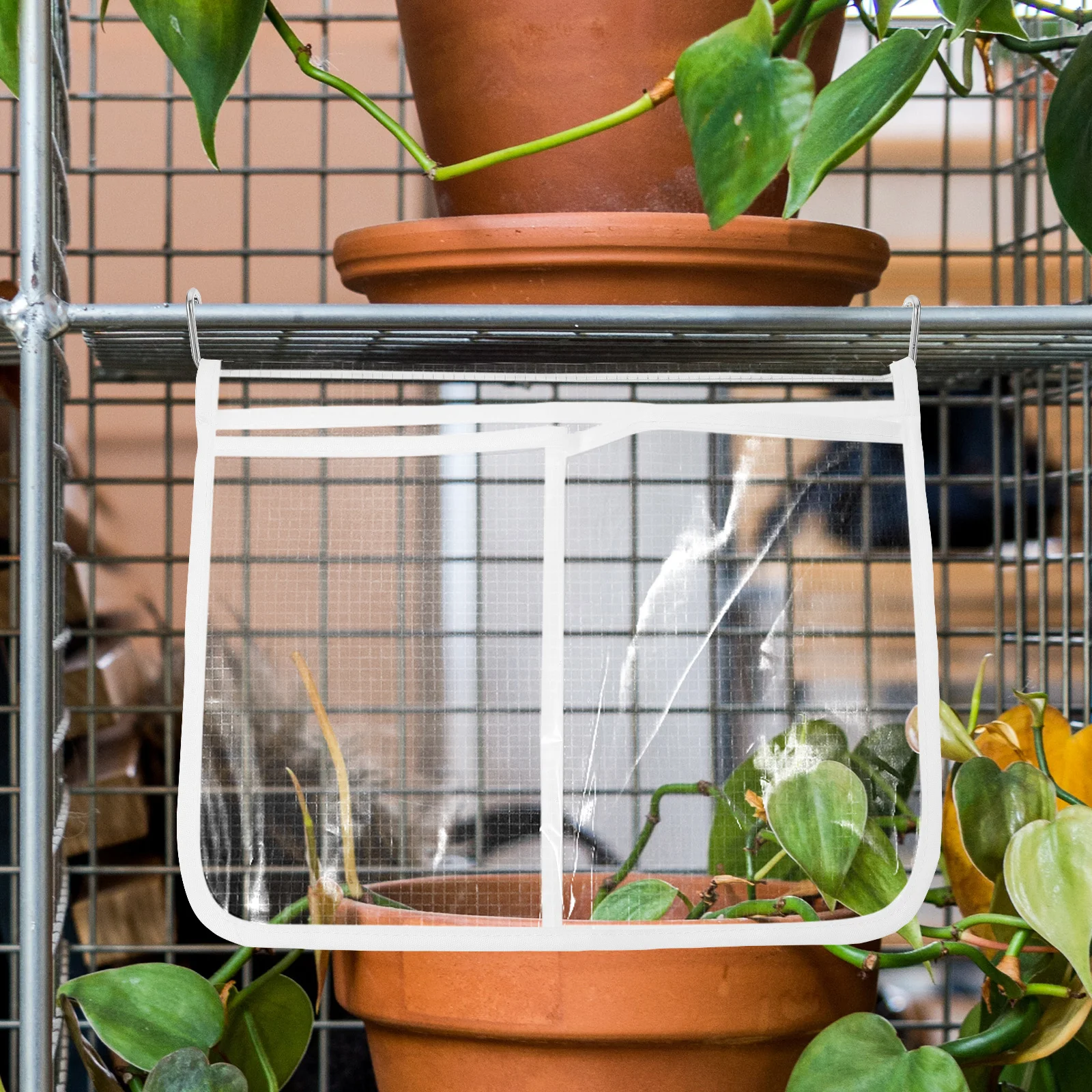 

Multi-Functional Hanging Bag Refrigerator Door Organizer Clear Double-Grid Storage Bag Hanging Storage Pouch Kitchen Sundries