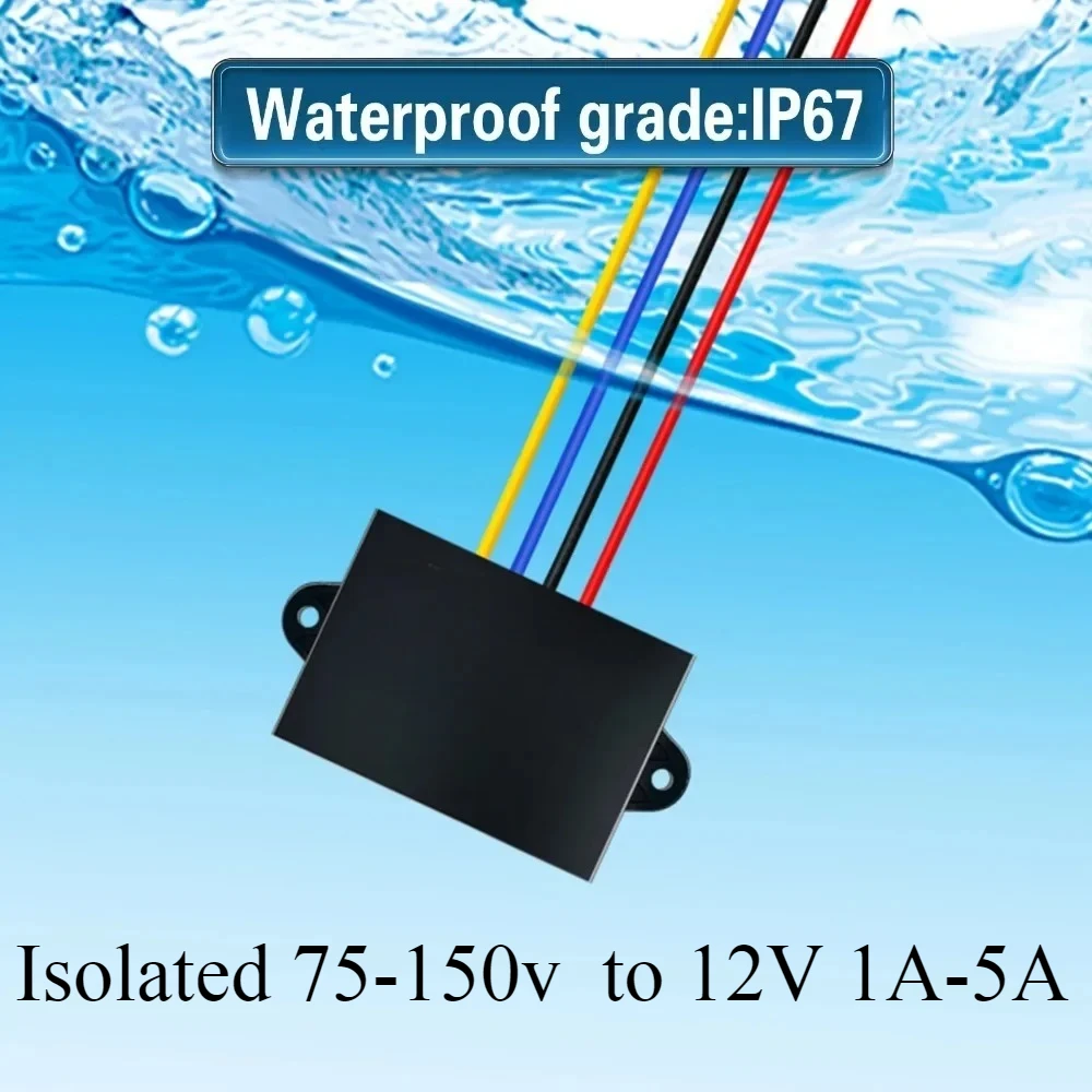 

Isolated 75-150v 120v 96v 84V to 12V 1A-5A Isolation Buck Converter Step Down Power Supply Regulator Stabilizer DC DC For Truck