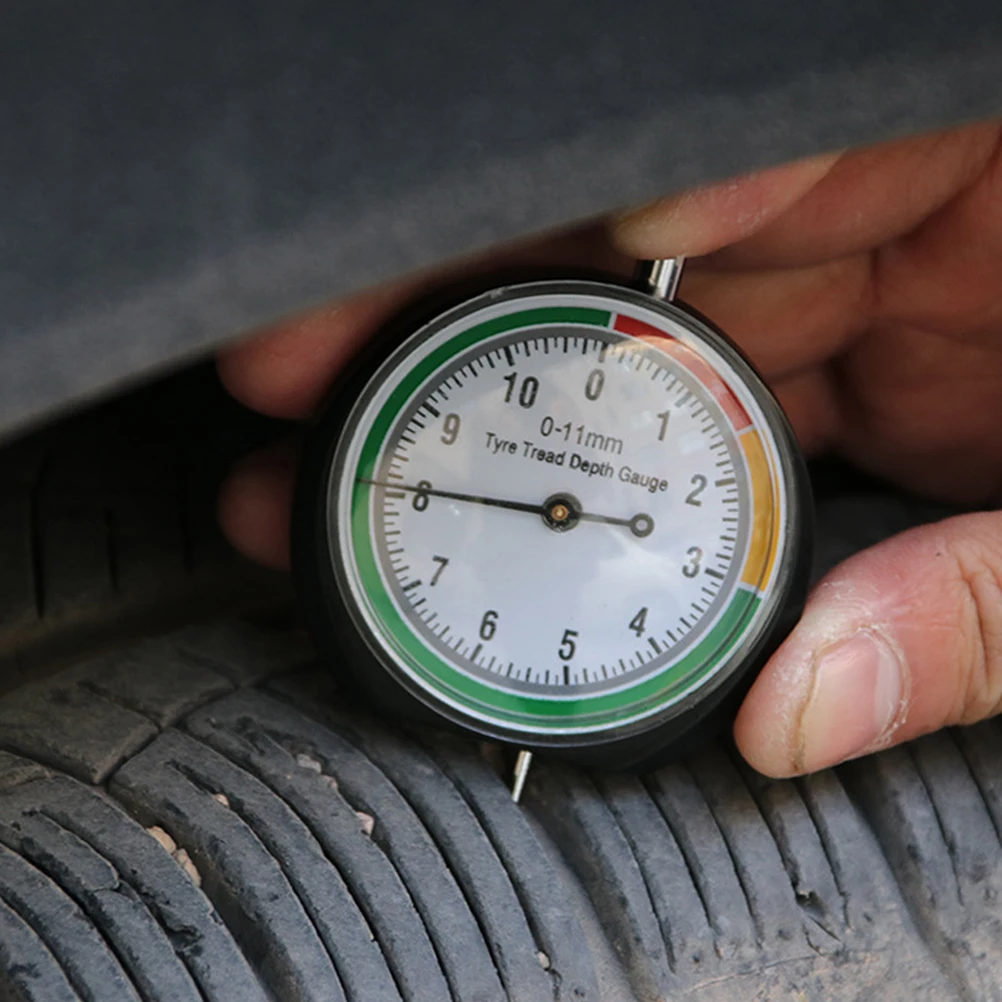 

Tire Tread Depth Gauge Stainless Steel Car Measure Tool Motorcycle Dial Compact Lightweight Portable Long Term Durability