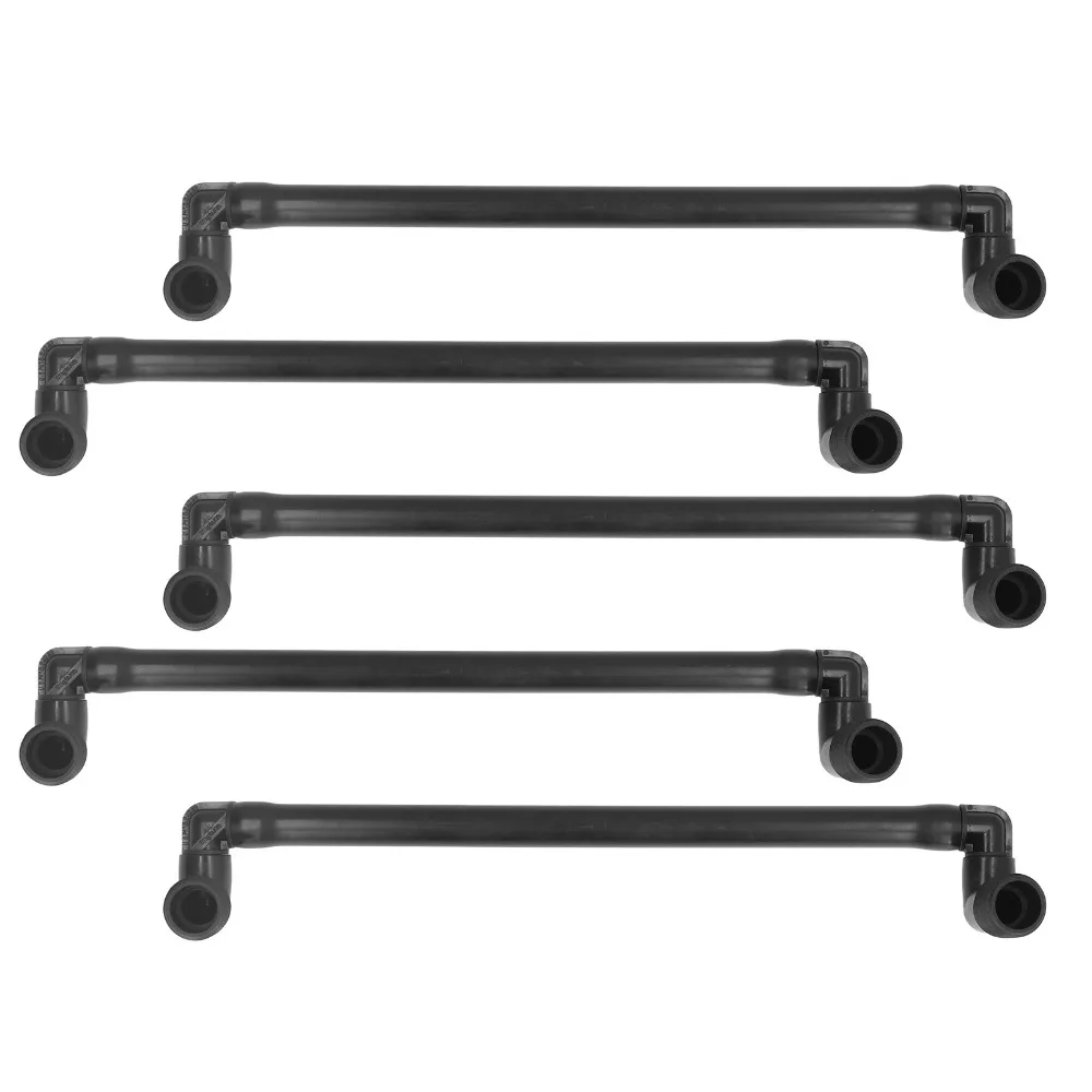 5pcs PE Swing Joint Pipe G3/4 External Thread Black Garden Watering Hose Connector Easy Installation Rotatable