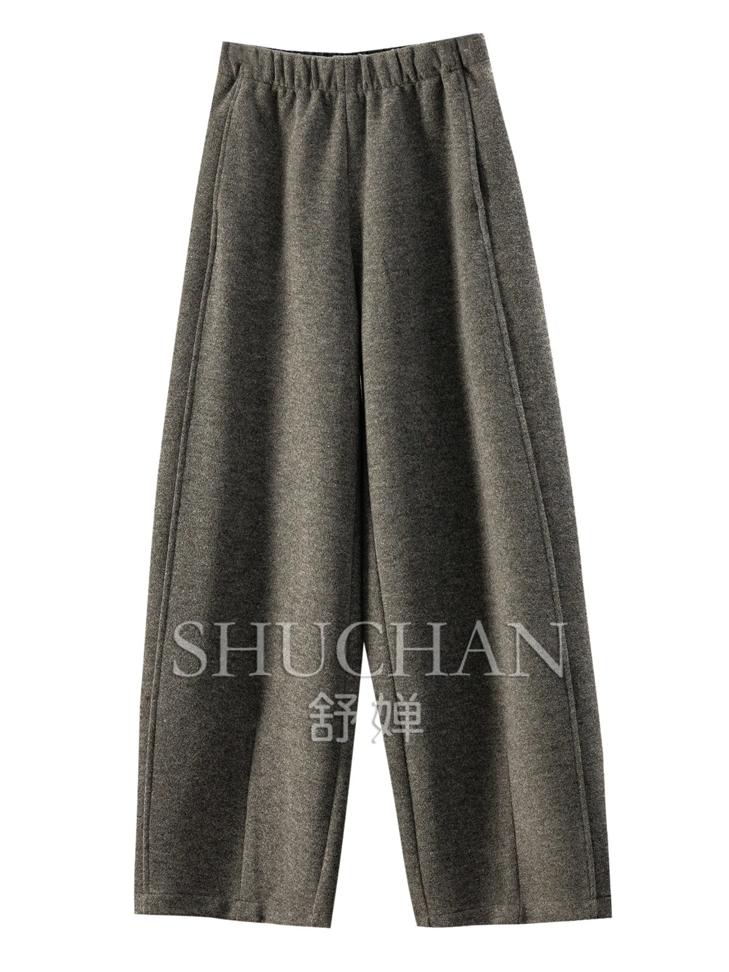 Fleece-feeling Pants Women Winter 2026 New High Waist Wool Nine-point Woolen Sickle Pants for Women F316
