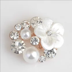 10pcs/lot flower rhinestone alloy hair embellishment buttons hairbow invitation card decoration