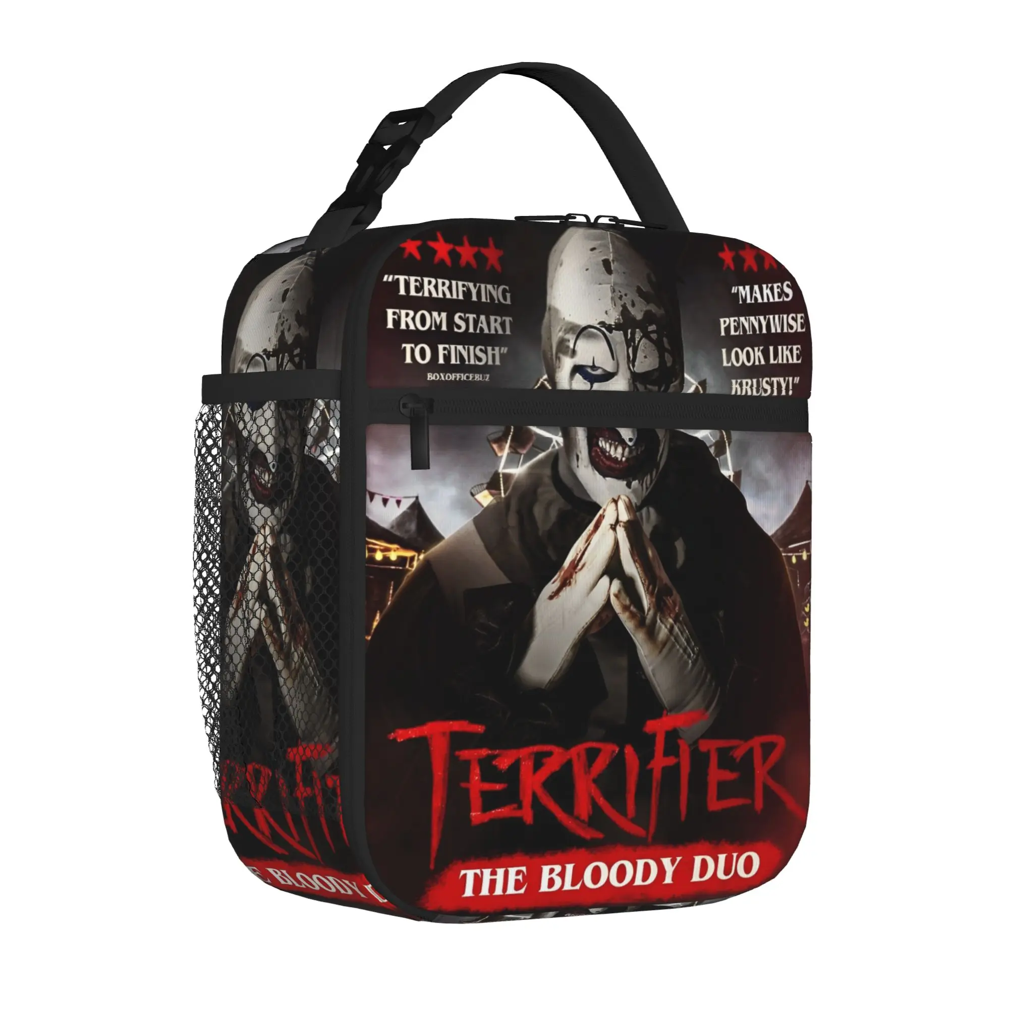 Terrifiers Horror Halloween Thermal Insulated Lunch Bag for Office  Portable Bento Box Cooler Thermal Lunch Boxes