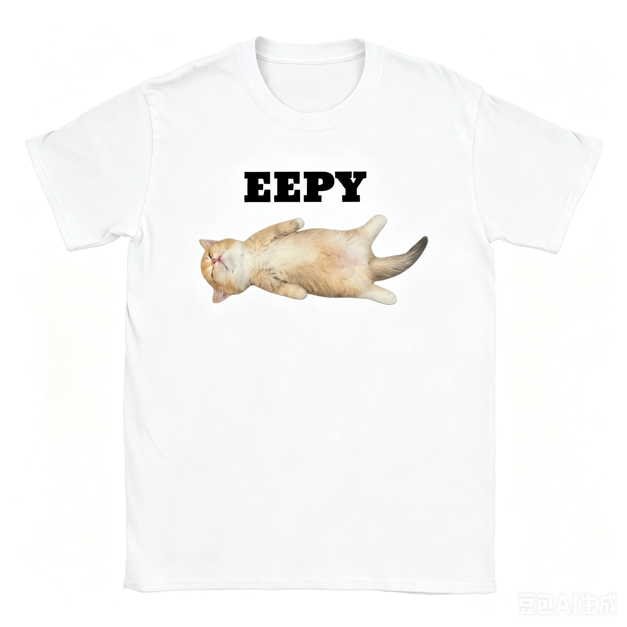Summer Clothing Ideas For Women - 2026 Yaz Kadın T-Shirt Eepy Cat