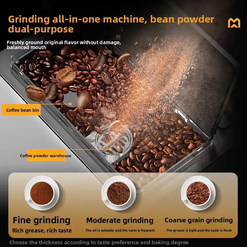 Macchina da caffè automatica HTT Macchina da caffè americana per ufficio con macinazione di chicchi italiani