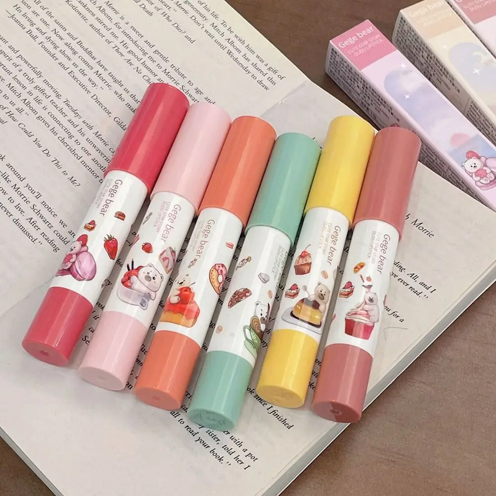 Gelei Beer Spiegel Krijt Lippenstift Hydrateren Water Gloss Lippenstift Make-Up Waterdichte Anti-Stick Cup Schattig Meisje Cosmetische Cadeau Schoonheid