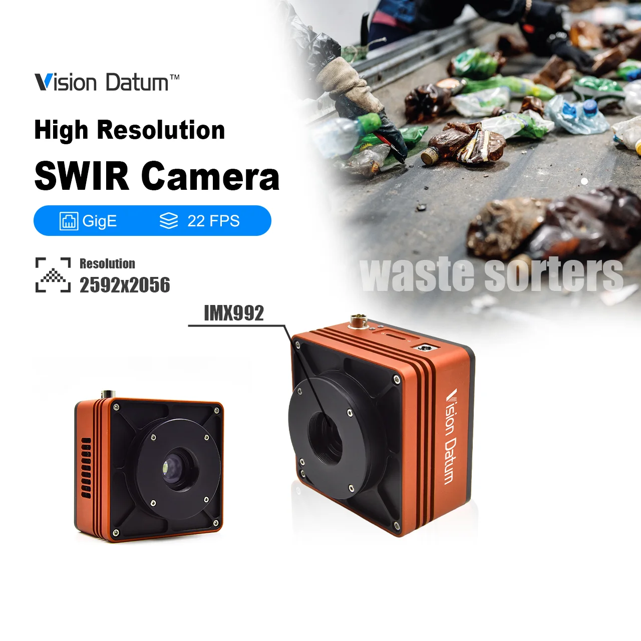 2560X2048 5MP SWIR Industrial Usage Infrared Camera Infrared USB3.0 GigE With IMX992-External Cooling Tec Built-in Cooling Tec