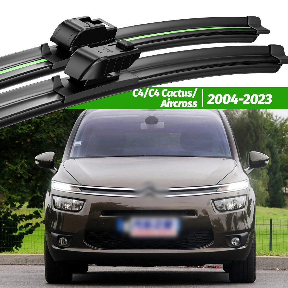 

For Citroen C4 C4 Cactus Aircross 2004-2023 2pcs Front Windshield Wiper Blades 2006 2010 2013 2019 Windscreen Window Accessories