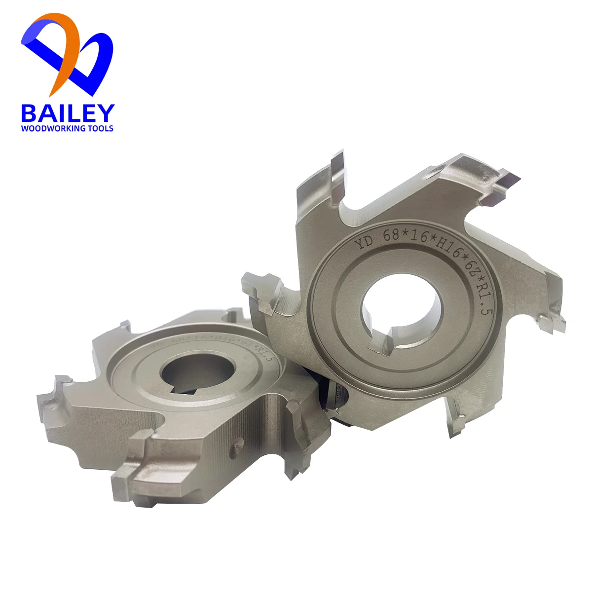 BAILEY 1PAIR Fine Trimming Cutter 68x16/20xH16mm 6Z R1.5/R2/R3 Fine Trimming Knife For Edge Banding Machine Woodworking Tool