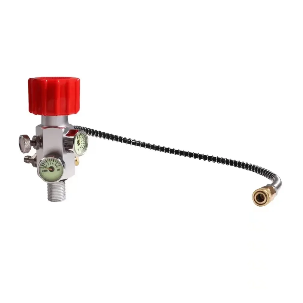 ACECARE 4500Psi 300Bar Fill Station Stainless Steel Charging Valve Dual Gauge with 24