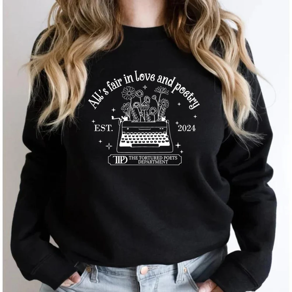 All\'s Fair in Love and Poetry Sweatshirt The Tortured Poets Department New Album Shirt TTPD Crewneck Sweatshirt Eras Tour Hoodie