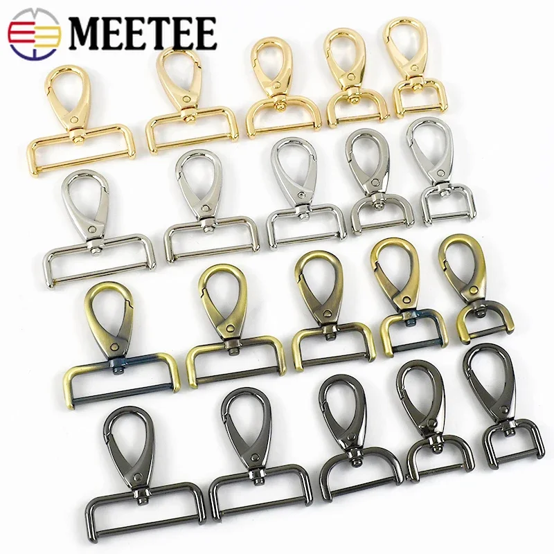 2/4Pcs 13-38mm Detachable Metal Buckle Swivel Lobster Clasp for Bag Belt Webbing Band Trigger Snap Hook DIY Hardware Accessories