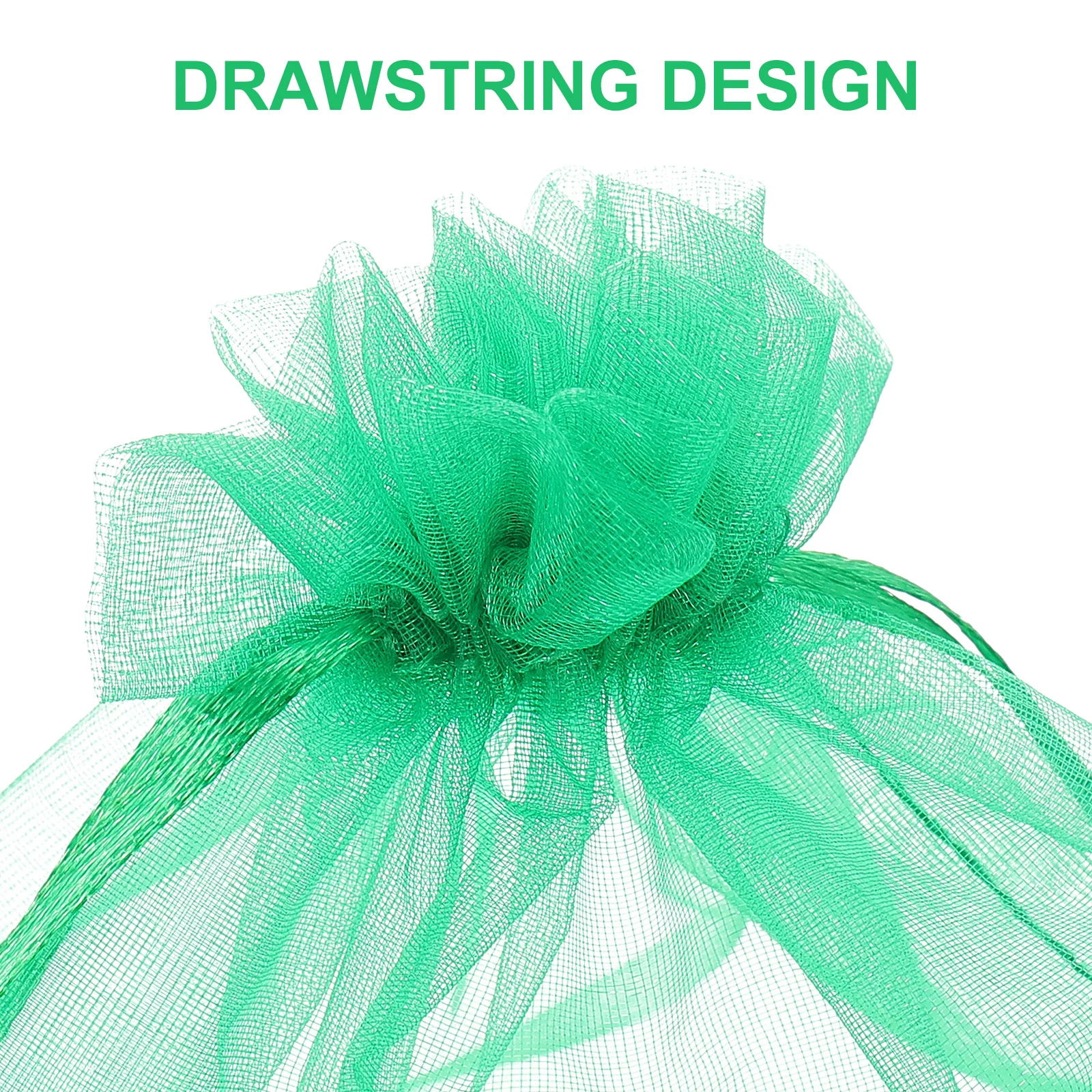 

50pcs Fruit Protection Bags 15x20cm Garden Netting Drawstring Lightweight Breathing Anti Bird Anti Strawberries