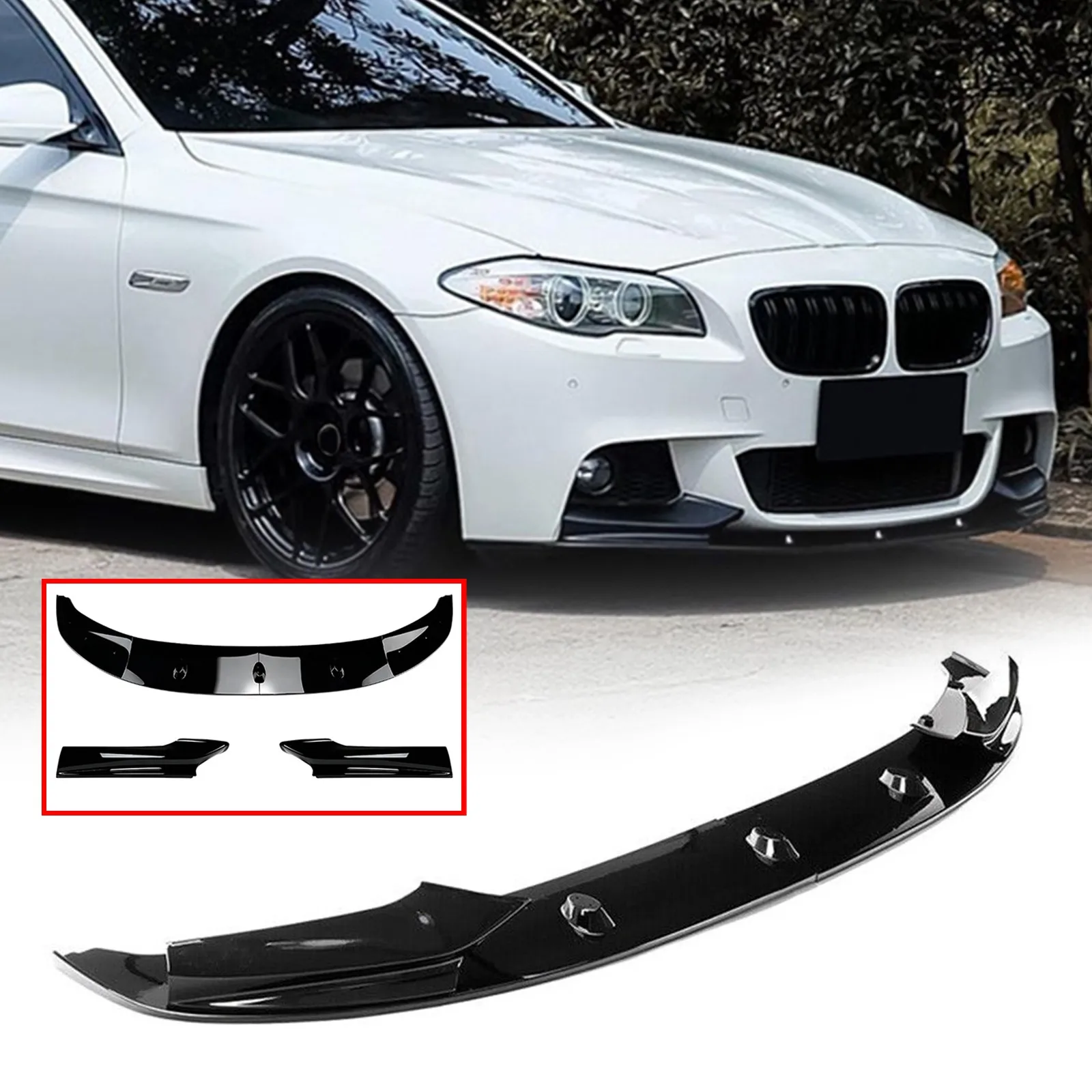 

For BMW 5 Series F10 F11 M 2011-2017 Front Bumper Splitter Lip Diffuser Spoiler Protector Guard Deflector Lip Auto Parts