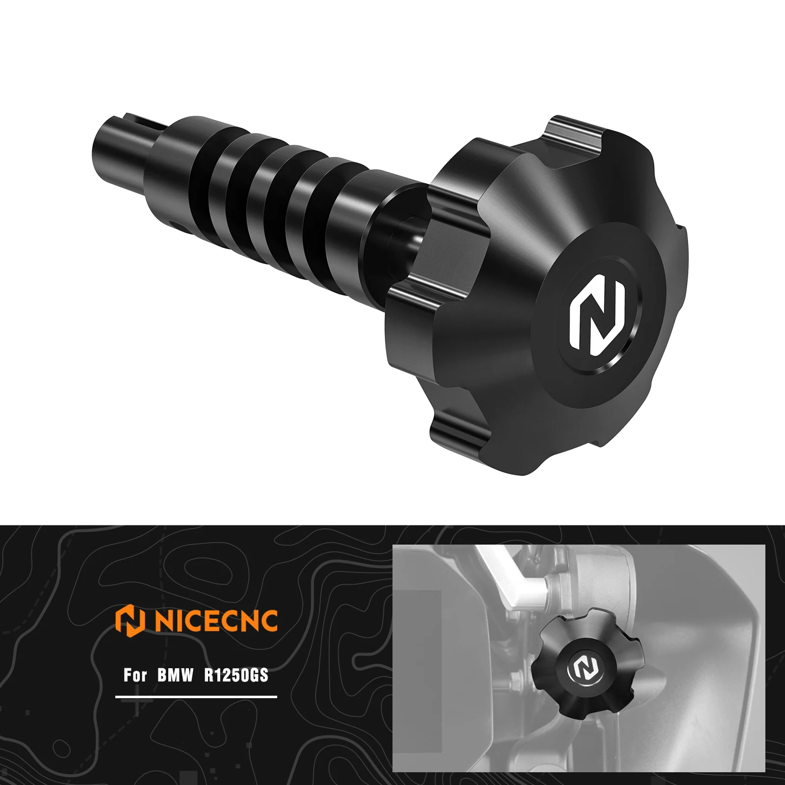 

For BMW R1200GS Adventure K51/K50 2013-2018 NICECNC Windshield Adjustment Wheel For BMW R1250GS Adventure K51/K50 2018-2024 2023