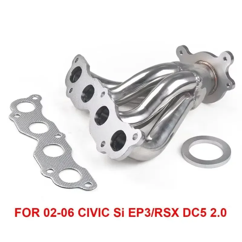 Car Modified Stainless Steel Racing Exhaust Manifold Header Pipe for 02-05 Acur@ RSX DC5 Hond@ Civ*ic Si SiR