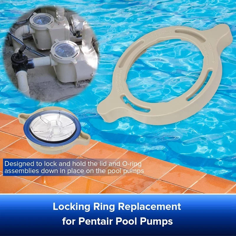 Pool Pump Lid For Pentair Superflo Inground Pool & Spa Pumps, 350090 Cam And Ramp Clamp