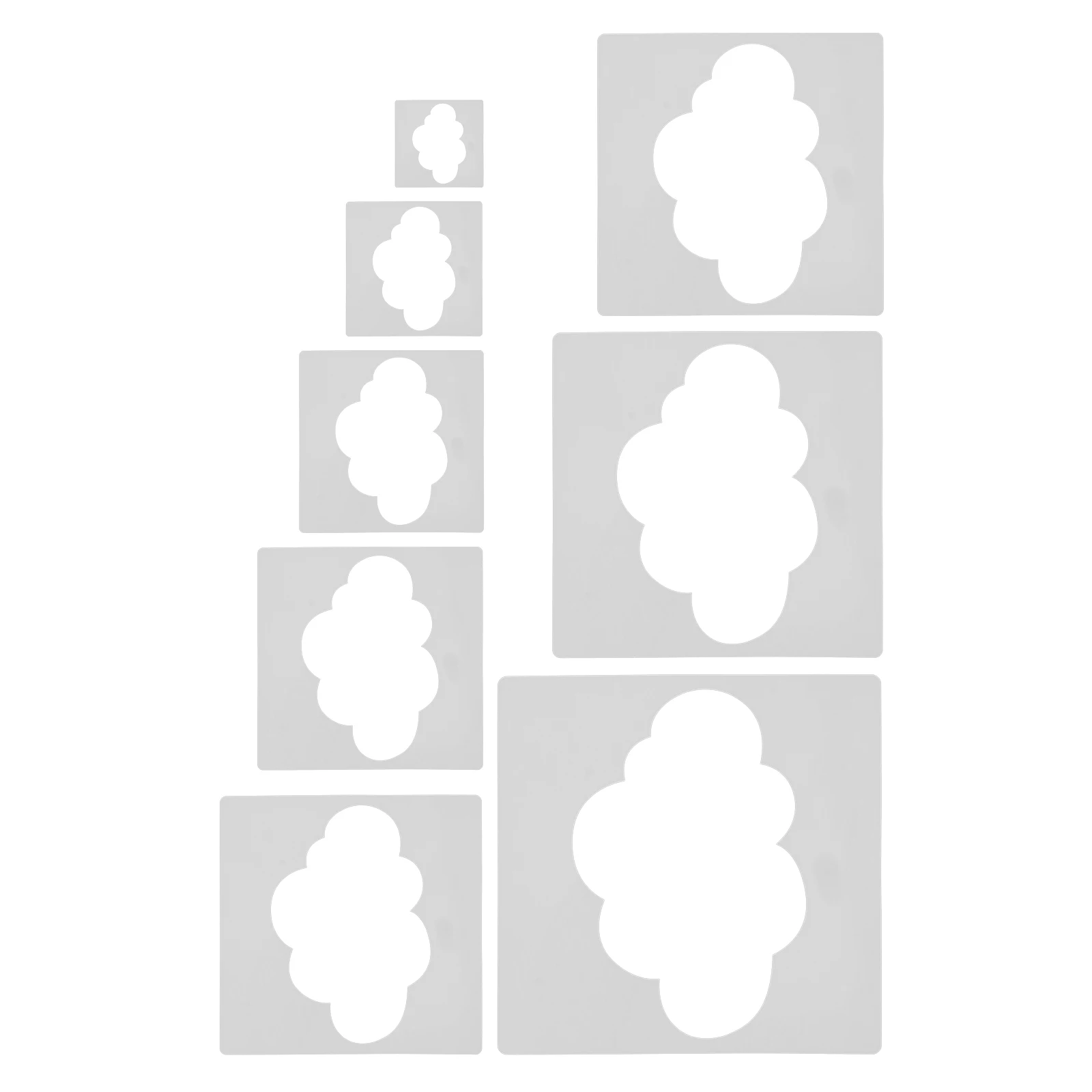 

8Pcs Cloud Shape Reusable Plastic Stencils Decorative Templates for Painting Wall Wood Fabric Canvas DIY Crafts