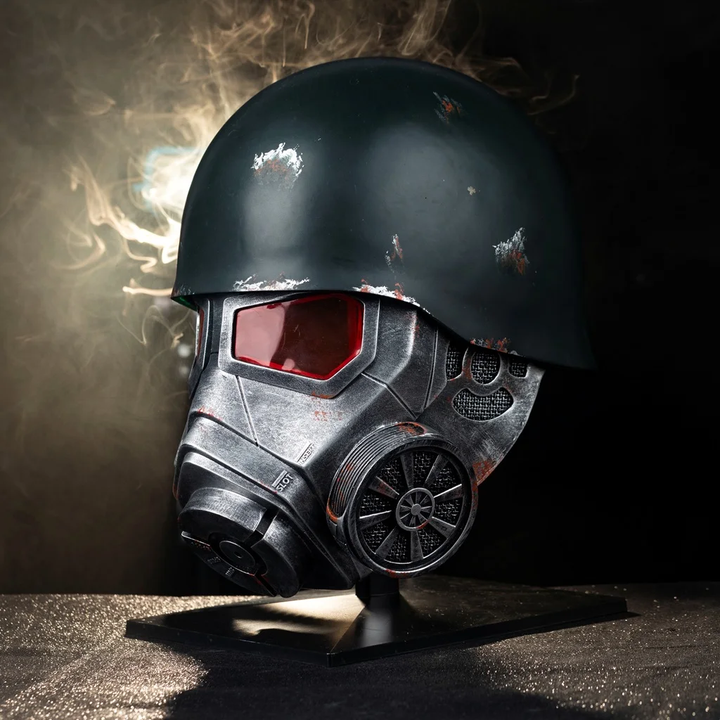 Xcoser Game Fall out 4 NCR Veteran Ranger Helmet Cosplay Prop LED Light Resin Replicas - view 3