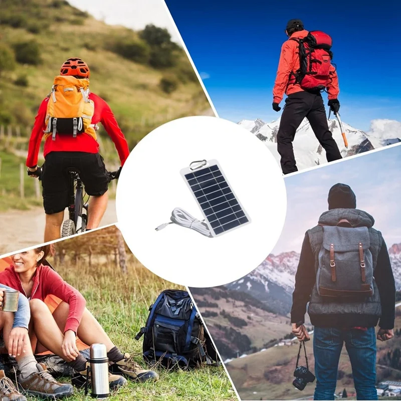 5V 2W Mini Solar Panel, USB Solar Charger Micro-Type Solar Panels, Portable Solar Panel For Phone Household Lighting