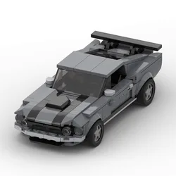 Classic John Wick Mustang Car Model Building Blocks Action Figure Toys Children's racing and sports car puzzle toys