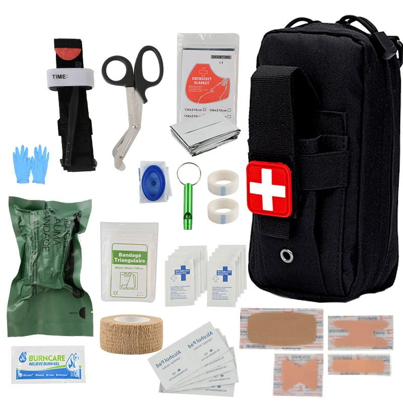 مجموعة أدوات الإنقاذ التكتيكية للإسعافات الأولية Airsoft المحمولة حقيبة أدوات الطوارئ حزمة الحقيبة للتخييم تسلق الجبال مغامرة البقاء على قيد الحياة #4