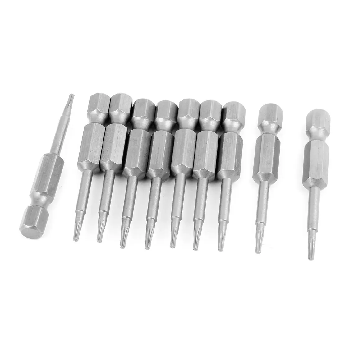 

10pcs T6 50mm Long Magnetic Torx Screwdriver Bits 1/4" Hex Shank Security Screwdriver Nutdrivers Drill Bits Hand Tools