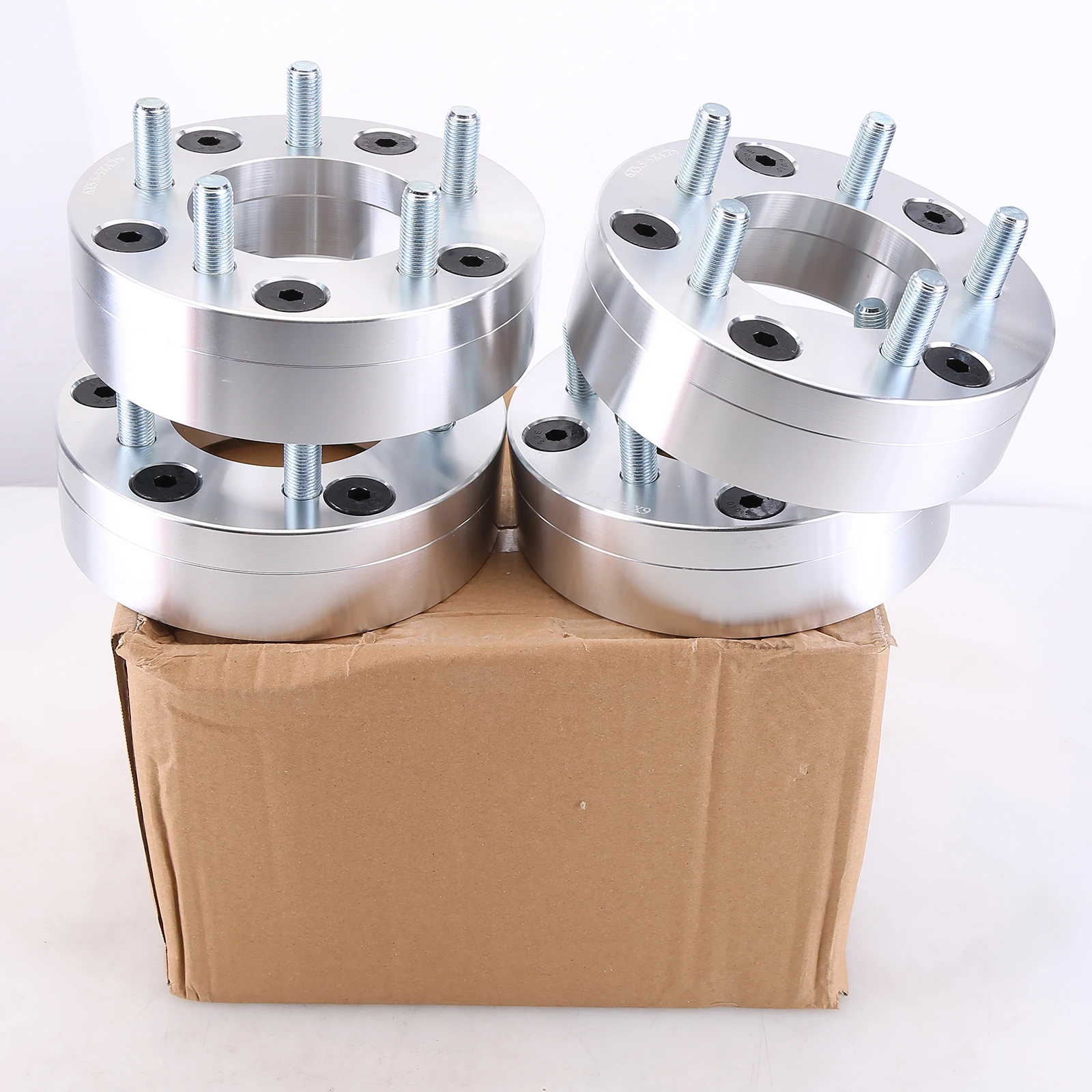 4PCS Flange Hubcentric Wheel Spacers 6061 T6 Billet Aluminum Alloy 14x1.5 Studs 108mm Bore for GMC Chevrolet Cadillac