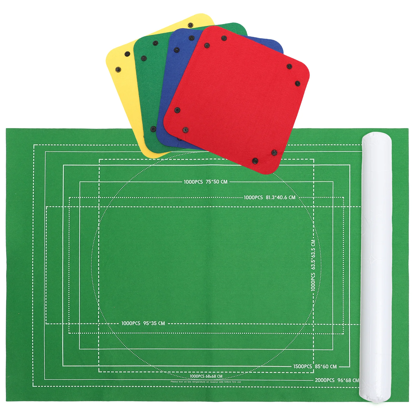 1 Juego de 2000 piezas de estera de almacenamiento de rompecabezas, rollo de manta de fieltro, estera más grande, Control de tubo inflable, manta de almacenamiento de rompecabezas de firmeza