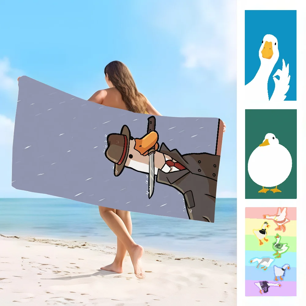 

Funny print D-Duck Towel Absorbent microfiber beach towel，quick drying, for swimming, camping, yoga and outdoor beach