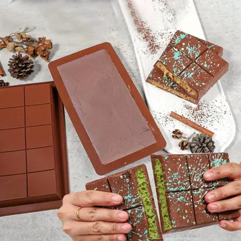 1/3/5 silicone chocolate bar molds, Dubai chocolate molds, Dubai chocolate making, perfect for baking and party gifts