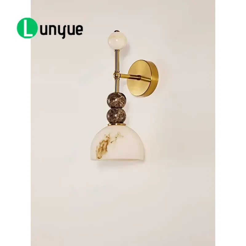 Italian Marble Industrial LED Wall Lamp Luxury Lighting Fixture for Office Building Modern Decor