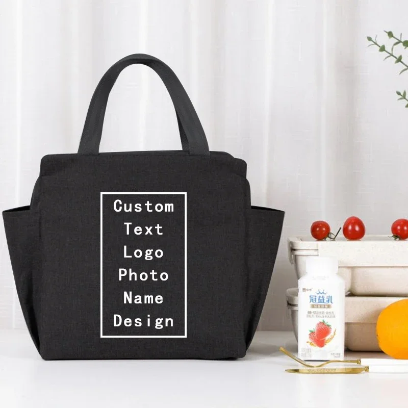 

Customized Insulated Bag Lunch Box Custom Names Lunch Box Food Work School Food Storage Handbag Convenient Box Tote Food Bags