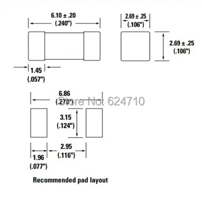 10 TEILE/LOS Original ROHS 0451,062 MRL 0451,062 1808 0,062 EINE 125V 2410(6125) 62MA SMD SMT PTC Rücksetzbare Sicherung