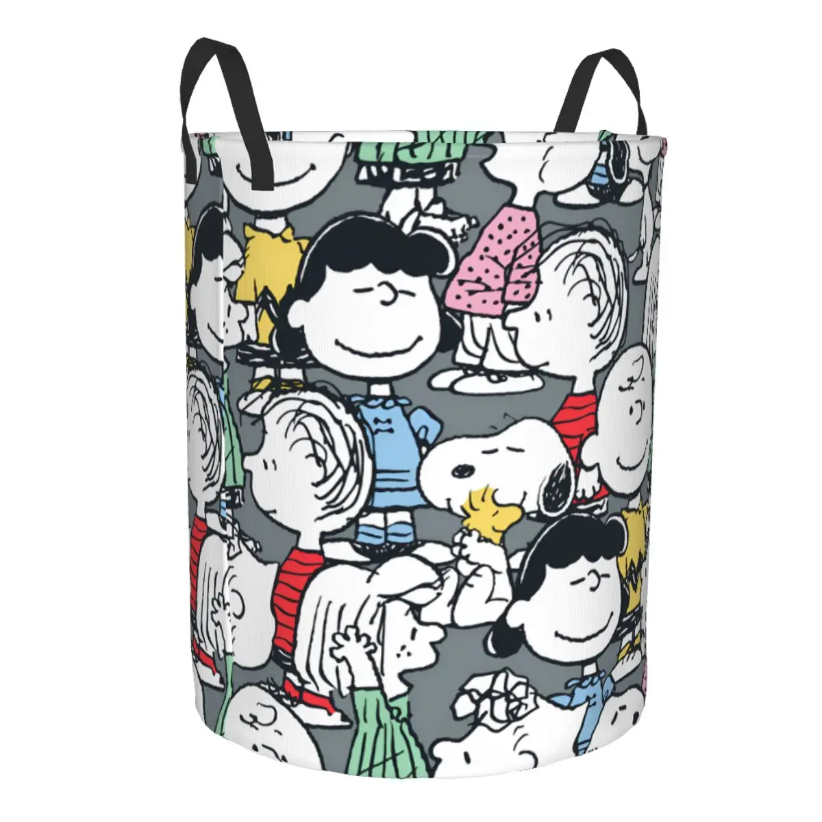 Custom S-snoopies Anime Laundry Basket Collapsible Dog Cartoon Toy Clothes Hamper Storage Bin for view 2
