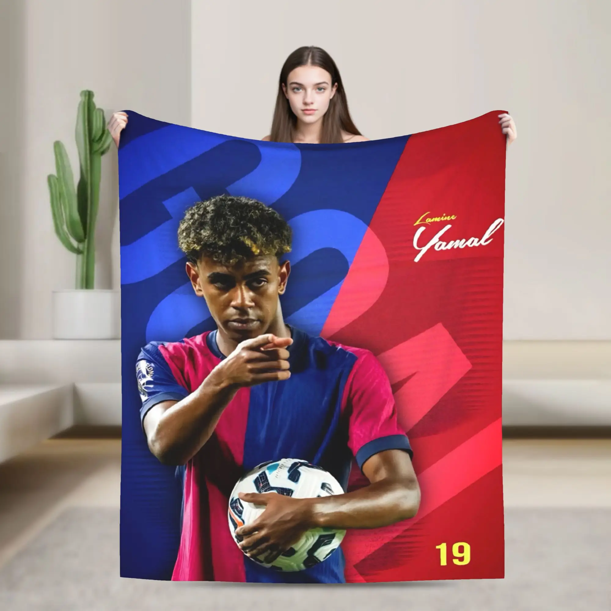 Football L-Lamine Yamal Spain Blankets Fleece Textile Decor Lightweight Thin Throw Blankets for Sofa Travel Bedding Throws