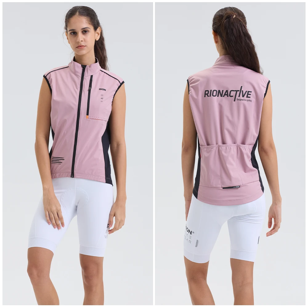 RION Cycling Vest Women Windproof Waterproof Sleeveless MTB Vests Outdoor Sports Motorcycle Road Bike Bicycle Clothing Unisex