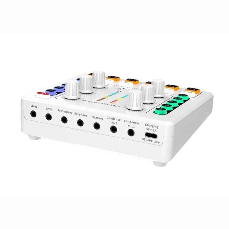 M8 Live Sound Card Wireless Bluetooth Audio Mixer Podcast Equipment With Microphone,Requisite