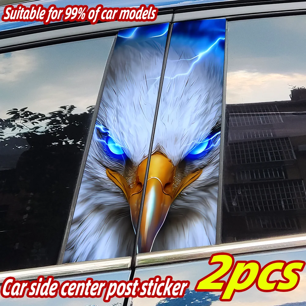 

Lightning Eagle Car Stickers Waterproof Auto B Pillar Decor Cover Scratches Car Door Pillar Sunscreen Vinyl Decal Accessories