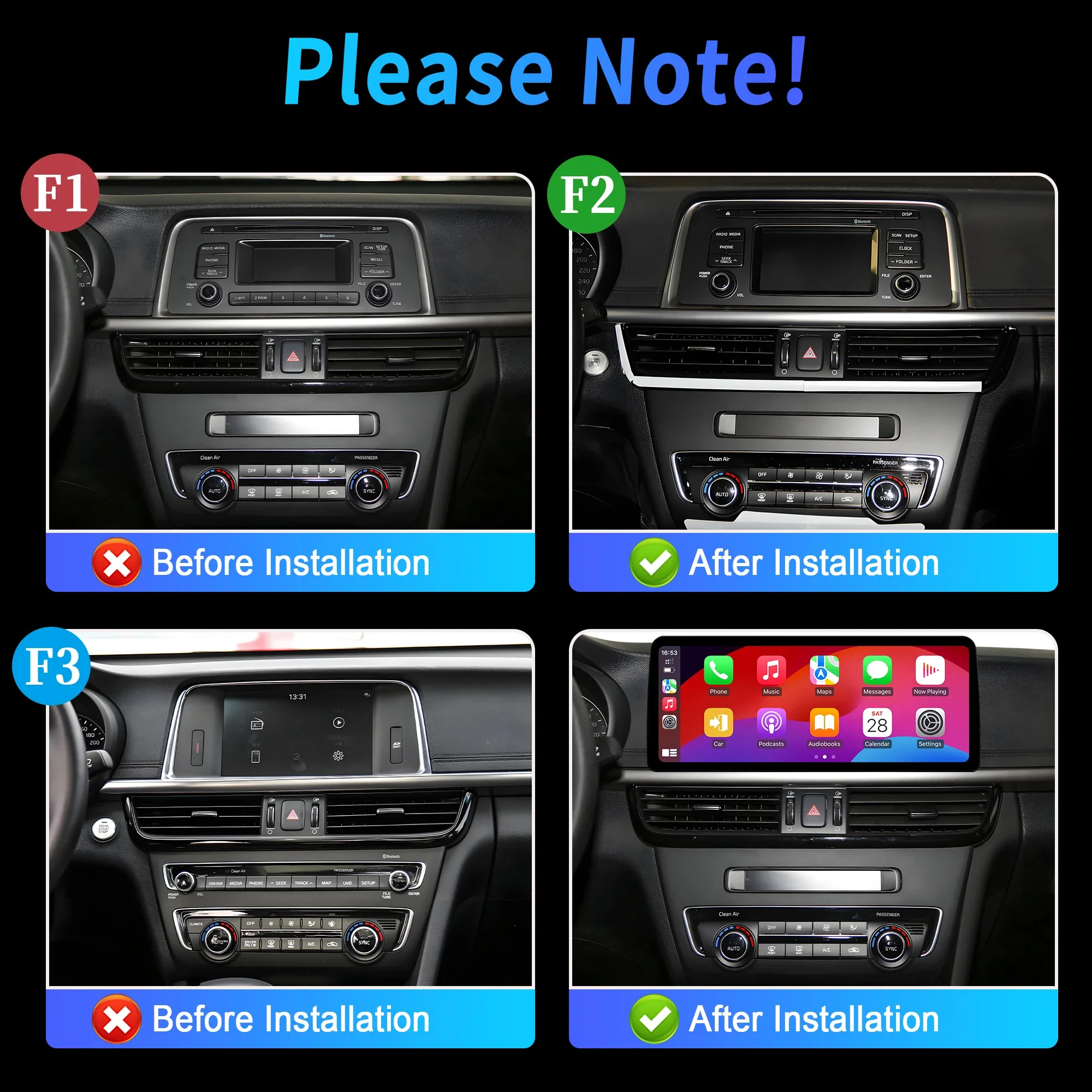 12.3 inch For KIA K5 Optima 2015 2016 2017 2018 2019 Car Radio Wireless BT CarPlay Android 14 4G GPS Multimedia Head Unit Screen