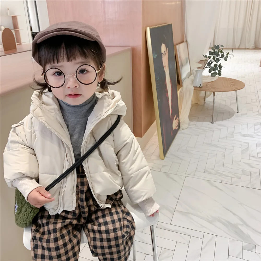 Korean children\'s clothing 2023 winter clothing  cotton jackets Korean  cartoon teddy bear cotton jacket  boys winter jacket