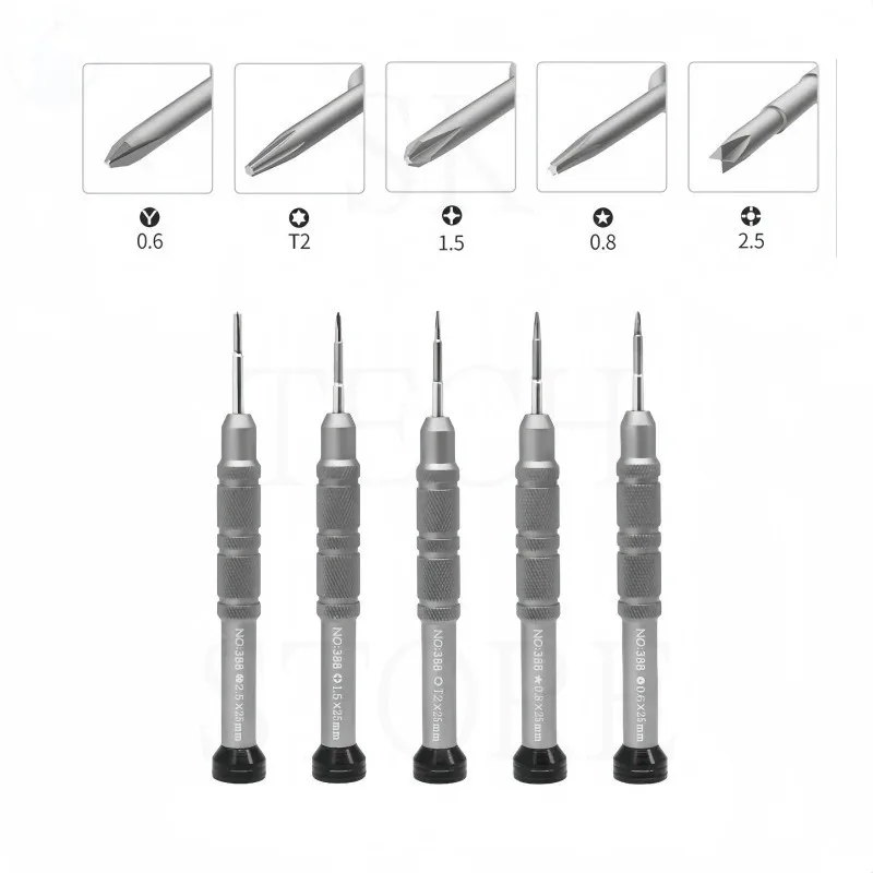 Pentalobe 5 In 1 Kit Perbaikan Obeng Pembukaan Ponsel 388 untuk Set Alat Tangan Baut Pembongkaran Perbaikan Komputer Ponsel