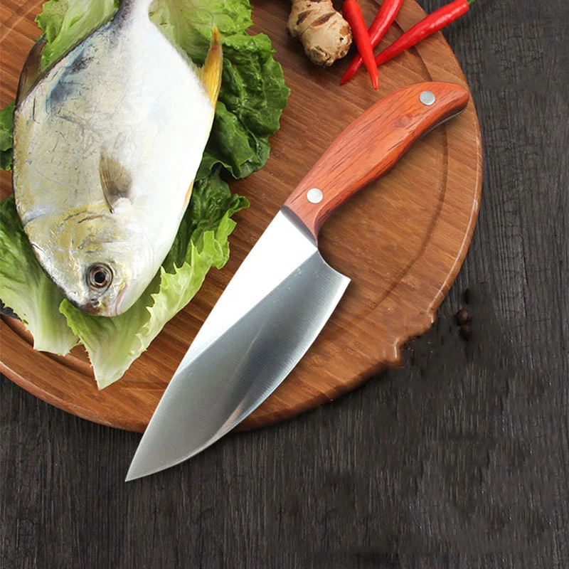 Professinal Fish Filleting Butcher Knife 5Cr15 High Carbon Steel Chef\'s Kitchen Knife Meat Vegetable Cleaver Knives